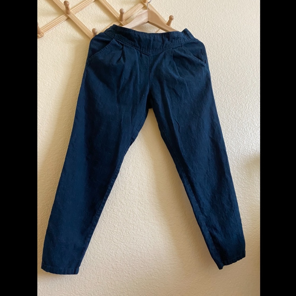Free People Woman Pants Navy Blue